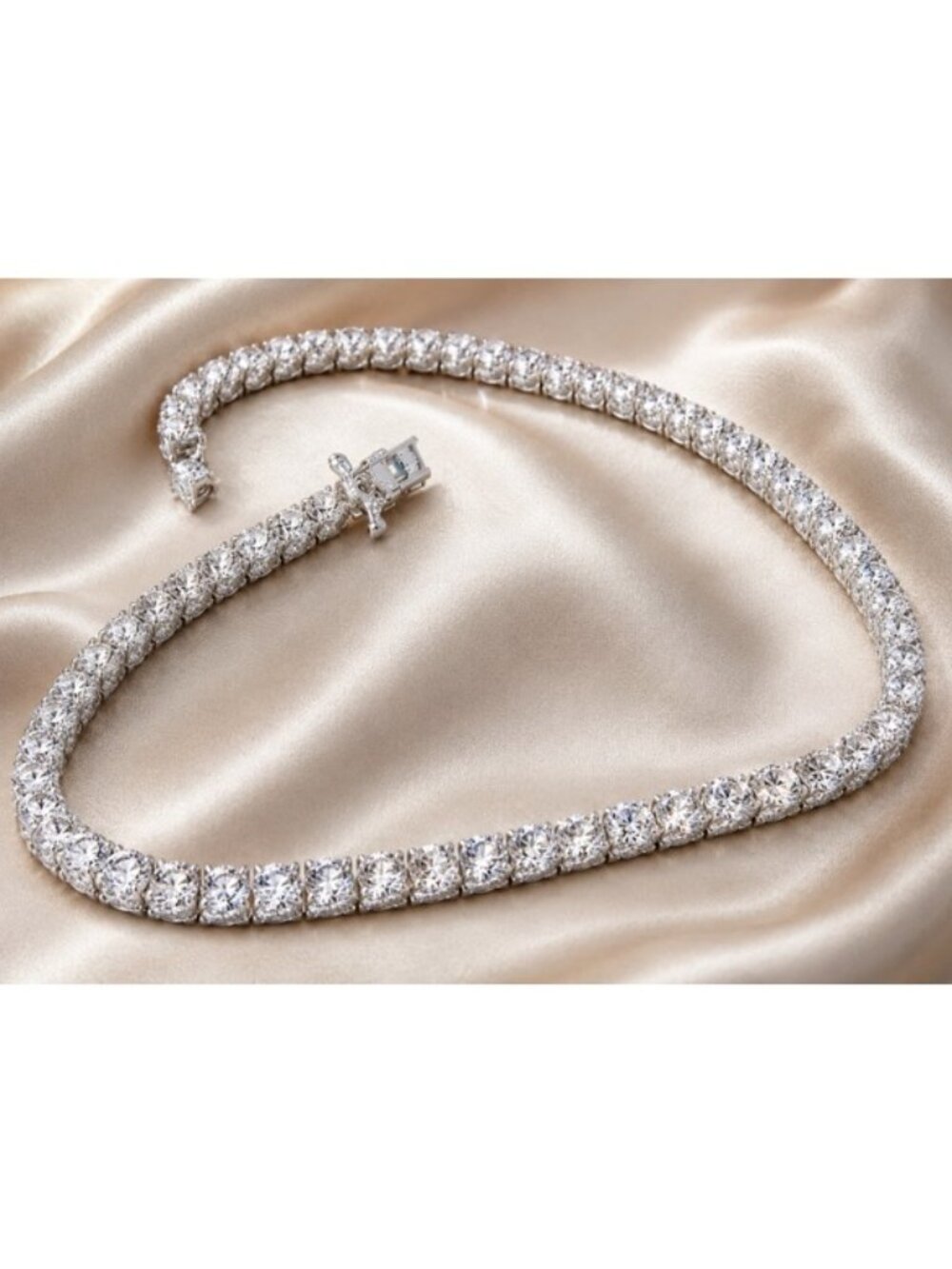 Silver Ice Tennis Bracelet